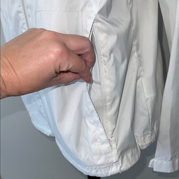 Columbia White Lightweight Full Zip Switchback Waterproof Rain Jacket Juniors XL - Picture 4 of 9